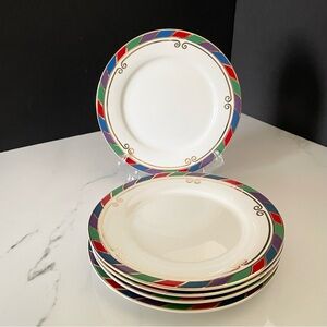 SET of 5 Celebration Salad or Dessert Plates by Pier 1
